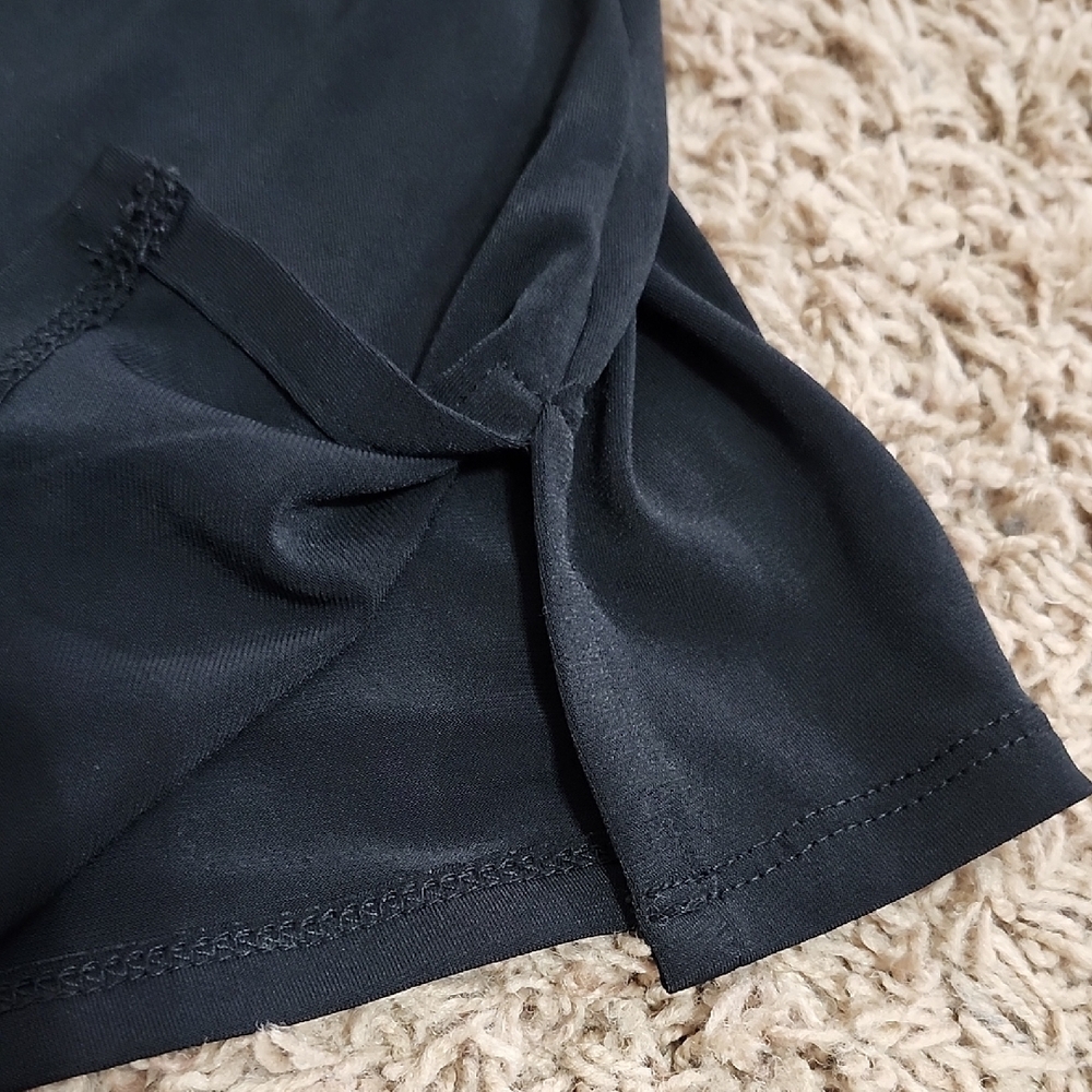 Cato Black Asymmetrical Short Sleeve Blouse - Picture 4 of 6